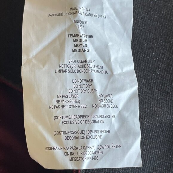 Animal Planet T-Rex & Triceratops Dino Dinosaur Dog Halloween Costume - Size Med - Picture 9 of 12